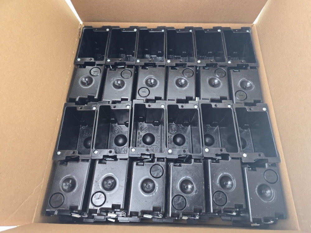 Case Lot 48pcs Allied P-118OW 1 Gang Electrical Box Non Metallic FlexBox