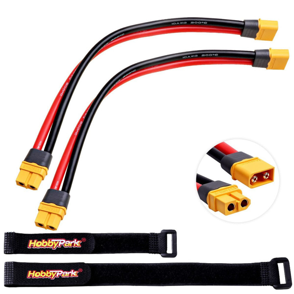 XT60 Male to Female Adapter Connectors Converter Plugs with 10AWG Gauge Cable...