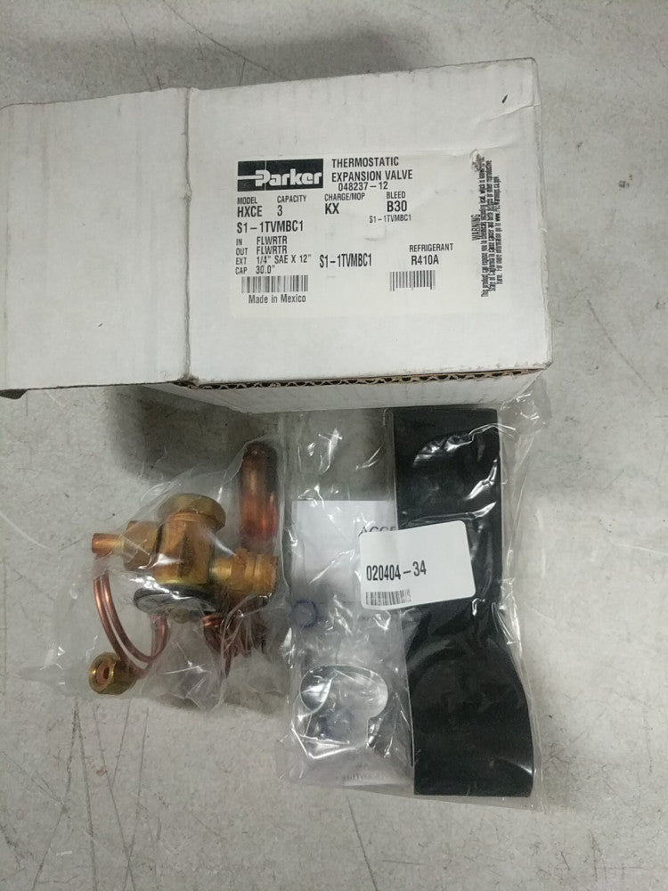 Parker Thermostatic Expansion Valve HXCE S1-1TVMBC1 Capacity 3 Bleed B30