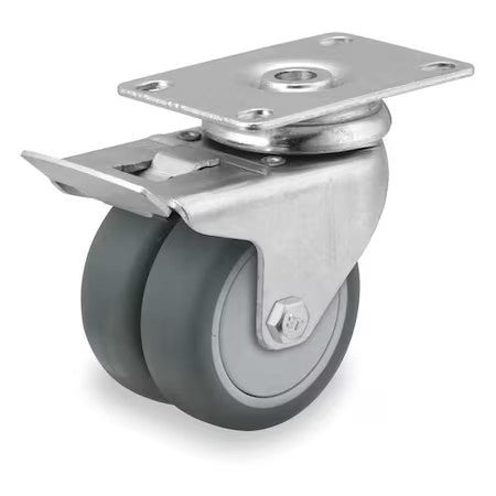 Colson Dw03tpp100tltp01 3" X 2" Non-Marking Rubber Thermoplastic Swivel Caster,