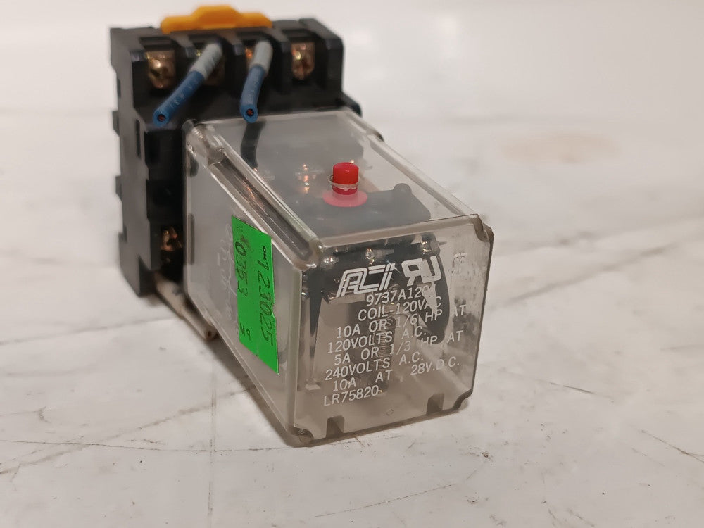 ACI 9737A1201 General Purpose Relay Coil with 115904 11-Pin Relay Socket