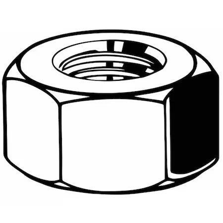 Zoro Select M04122.080.0001 Hex Nut, M8-1.25, Steel, Class 10, Zinc Yellow,