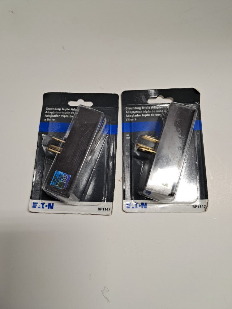 2 EATON BP1147 Grounding Triple Adapter New in Package Free Shipping