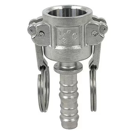 Zoro Select Ple137 Cam And Groove Coupling,1/2",316 Ss