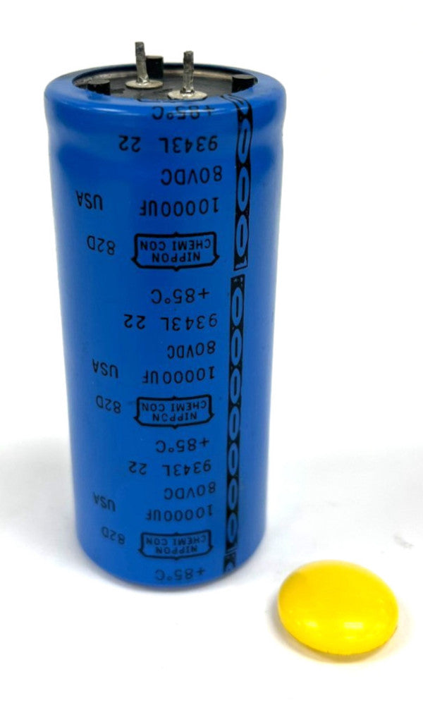 NIPPON CHEMI CON 10000 UF 80 VDC ALUMINUM ELECTROLYITC CAPACITOR SNAP ON