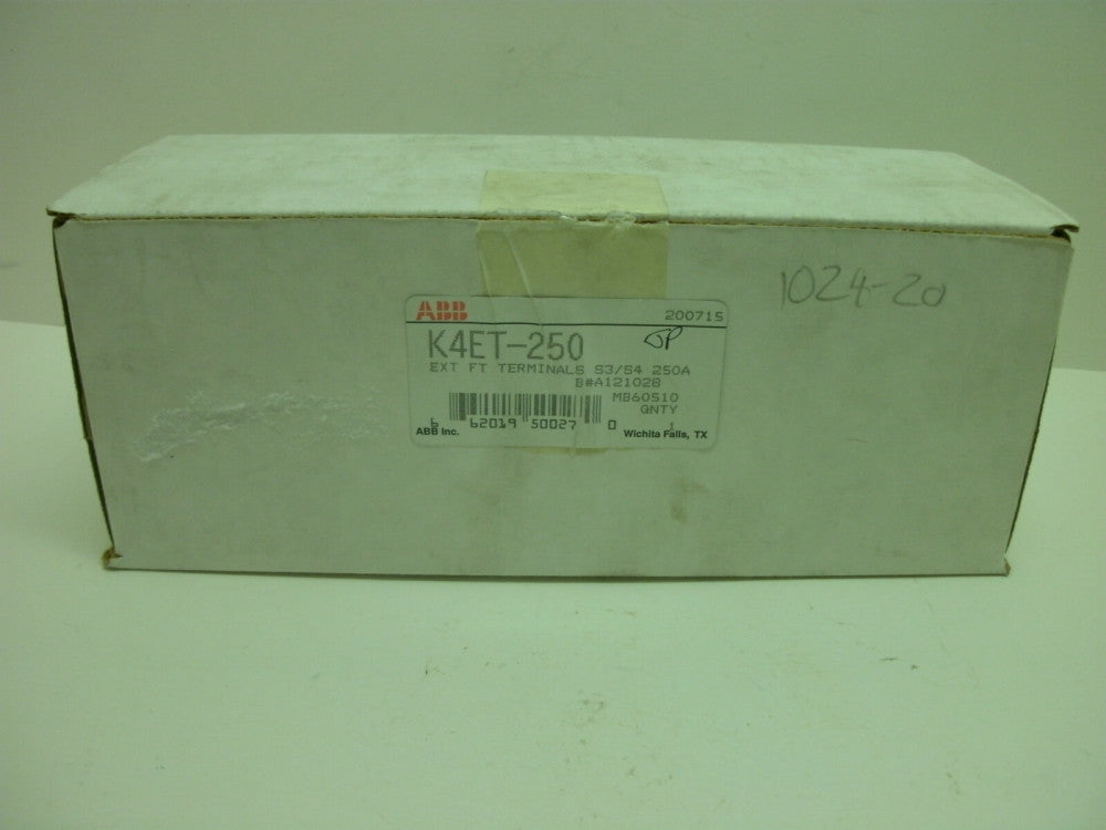 ABB K4ET-250 EXT FT TERMINALS S3/S4 250A NEW IN BOX