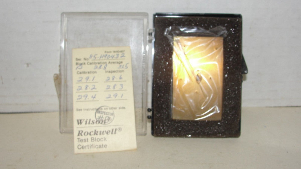 WILSON ROCKWELL HARDNESS TESTER BLOCK #3/18