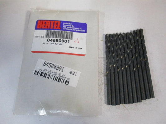 (84580901) #16 135° 2-3/16" x 3-3/8" OAL High Speed Steel Jobber Drill - Qty 10