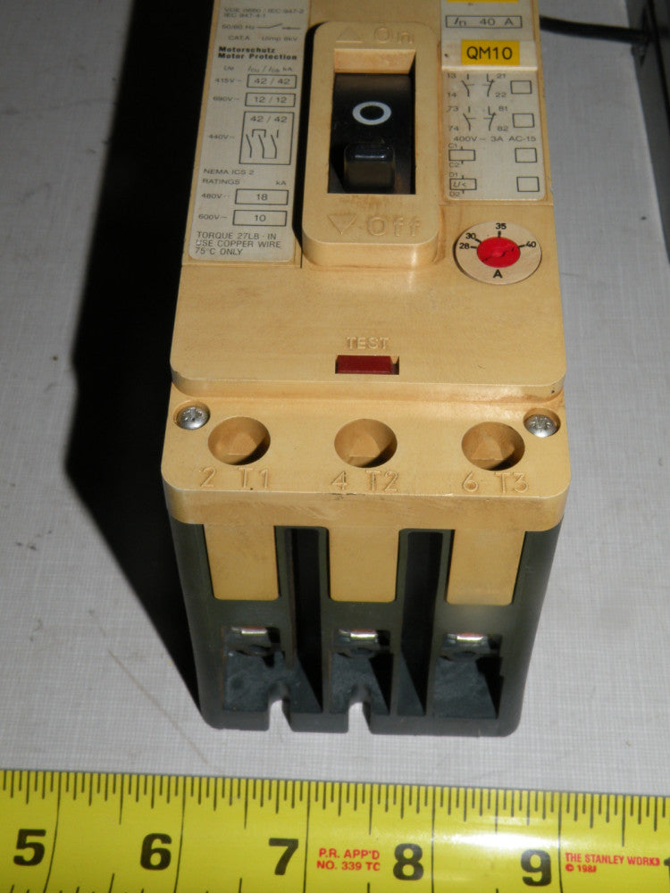 Siemens 3VF1231 1DG11-0AA0 40 Amp Breaker
