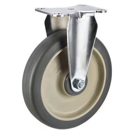 Zoro Select P12r-Prp060k-12 Rigid Plate Caster,Tpr,6 In.,300 Lb.