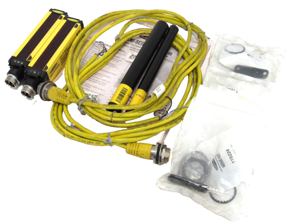 NEW BANNER MSR424Y RECEIVER SAFETY LIGHT CURTAIN MINI SCREEN SET MSE424Y EMITTER
