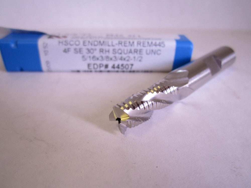 Niagara (44507) 5/16" x 3/8" x 3/4" x 2-1/2" OAL HSCO 4-Flute Square Endmill