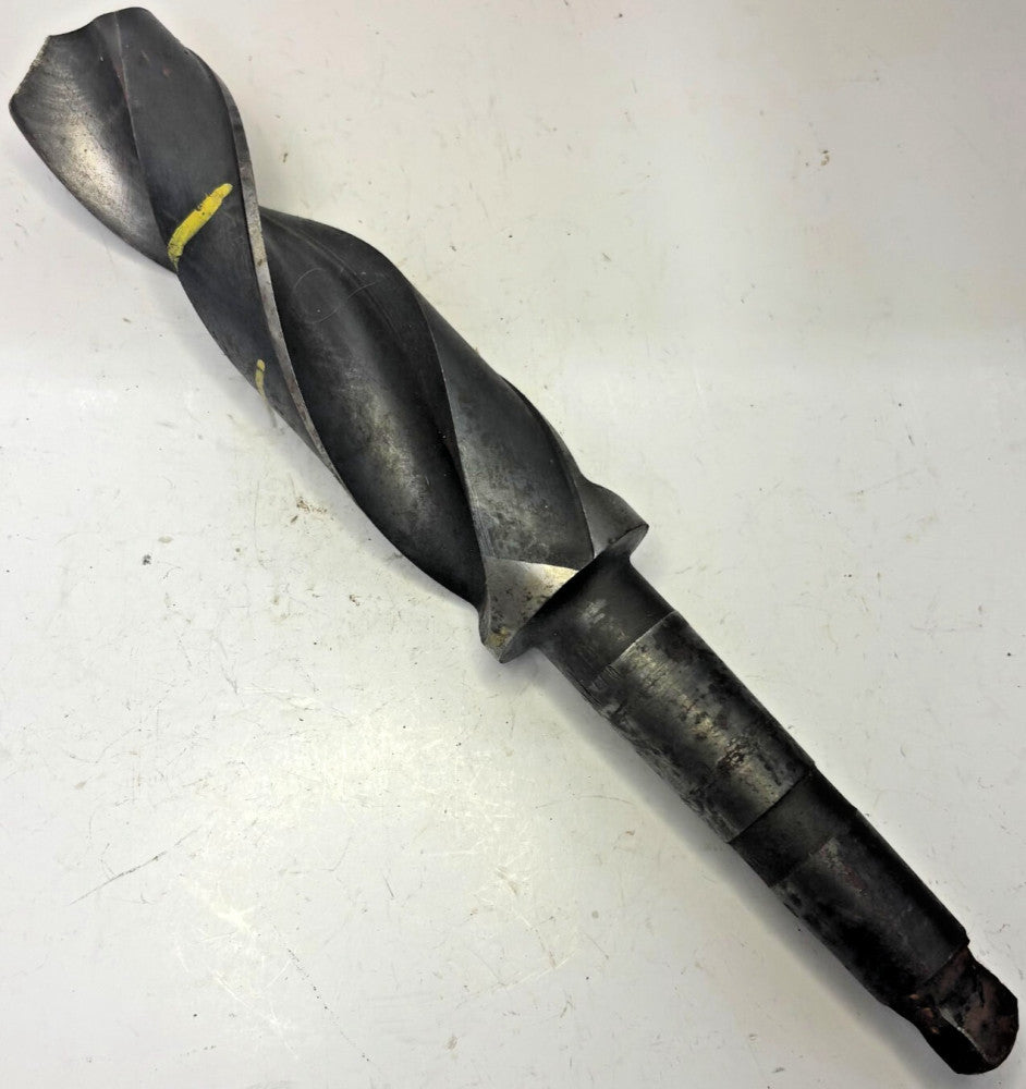 UNBRANDED 2" 2 FLUTE SPIRAL TAPER SHANK DRILL BIT #5 MORSE TAPER HSS