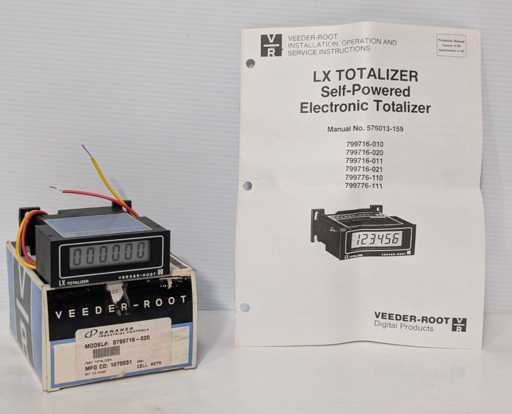Danaher Veeder-Root 0799716-020 LX Electronic Totalizer Counter, 1070031