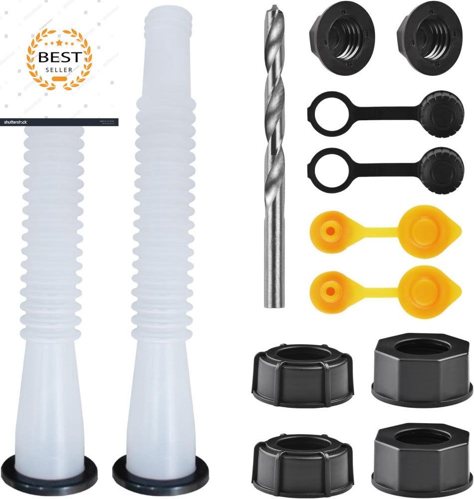 Gas Can Spout Replacement Kit, Gas Can Nozzle Replacement (2 Kit-White) All Gask