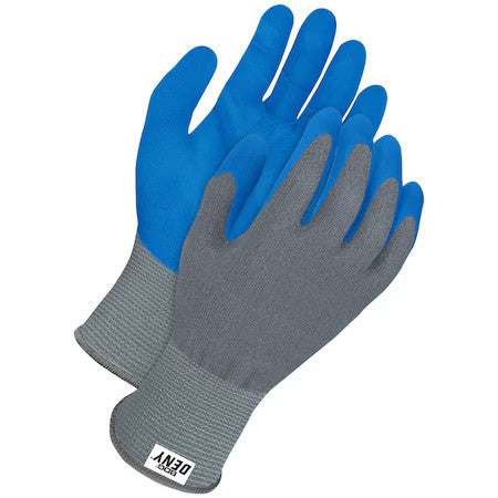Bdg 99-1-4015-12 Coated Gloves, Nitrile, Textured, Palm, Blue/Gray, 3Xl 1 Pr