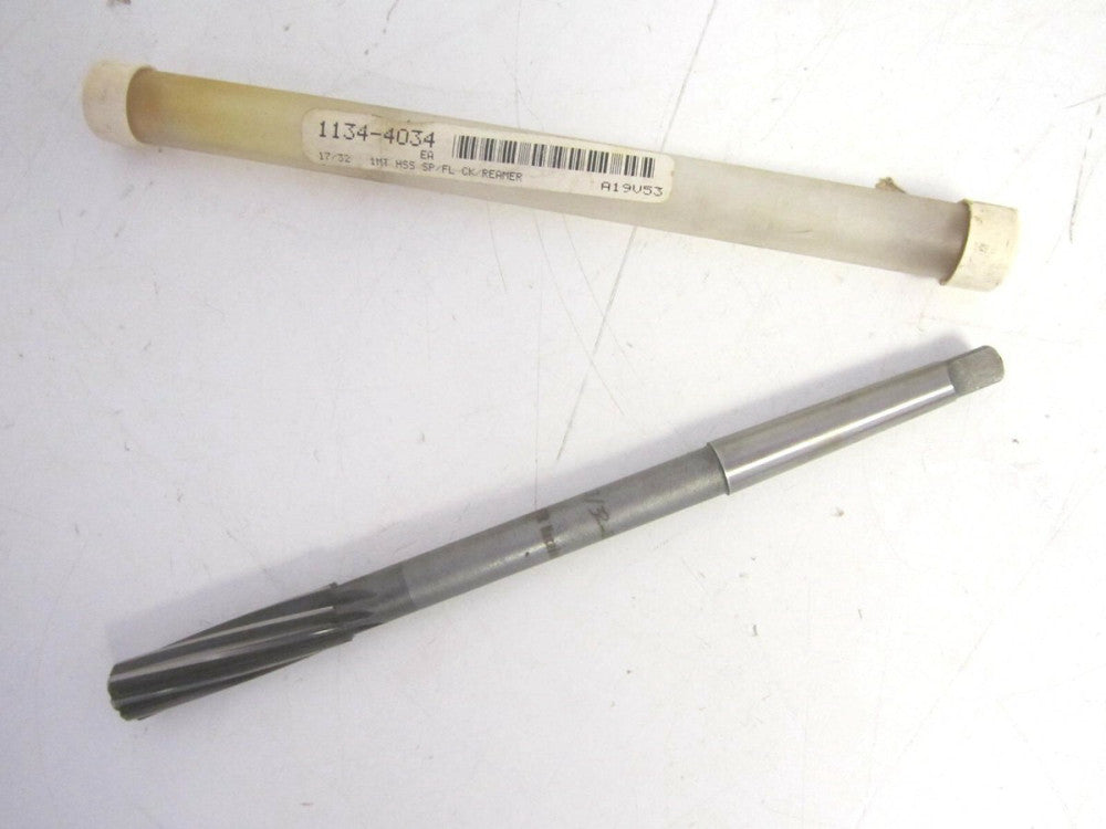 17/32" HSS Chucking Reamer with 1MT Morse Taper Shank New 