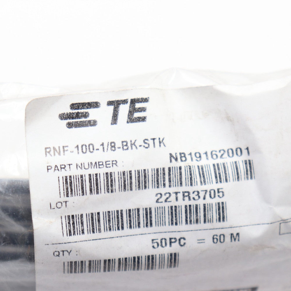 (50-Pk) ETE Connectivity Heat Shrink Tubing Black 1/8" ID x 4' NB19162001
