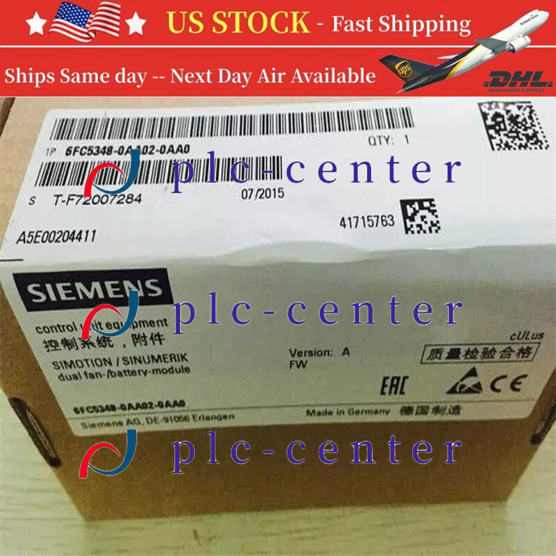 New In Box SIEMENS 6FC5348-0AA02-0AA0 Dual Fan Battery Module