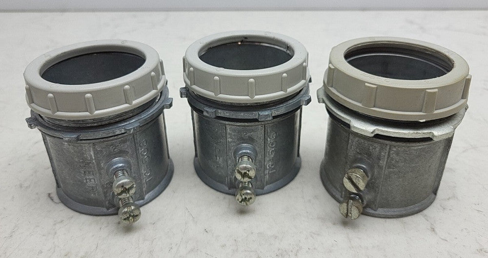 3 Pack Neer TC506 2" Emt Connector Female Socket W Set Screw To Male Npt