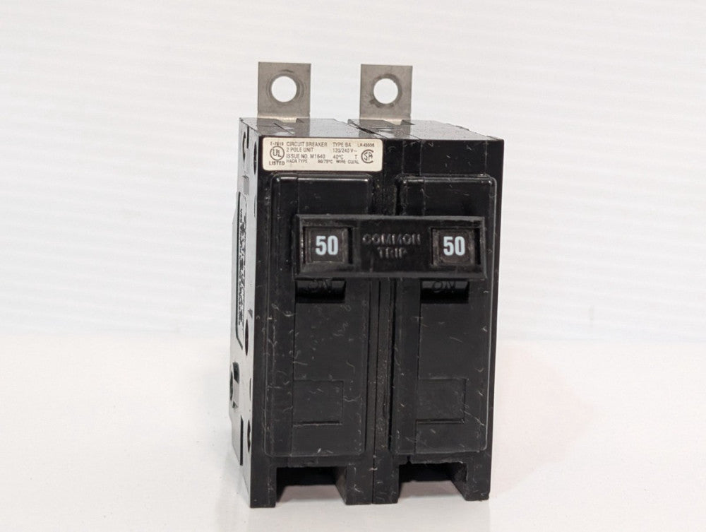 Cutler-Hammer BAB2050 Circuit Breaker, 50A, HACR Rated, 2-Pole, Bolt-On