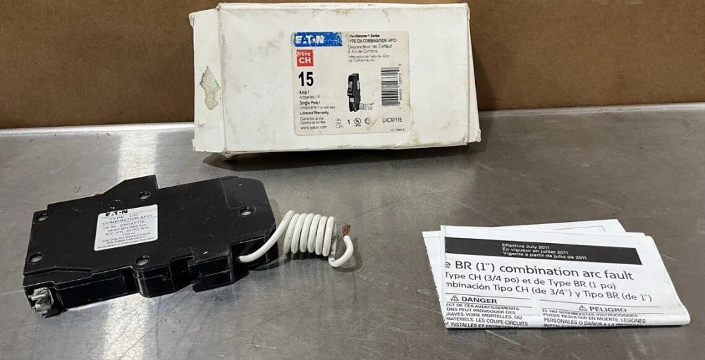 Eaton Type CH Combination AFCI 15Amp CHCAF115 Nos SURPLUS