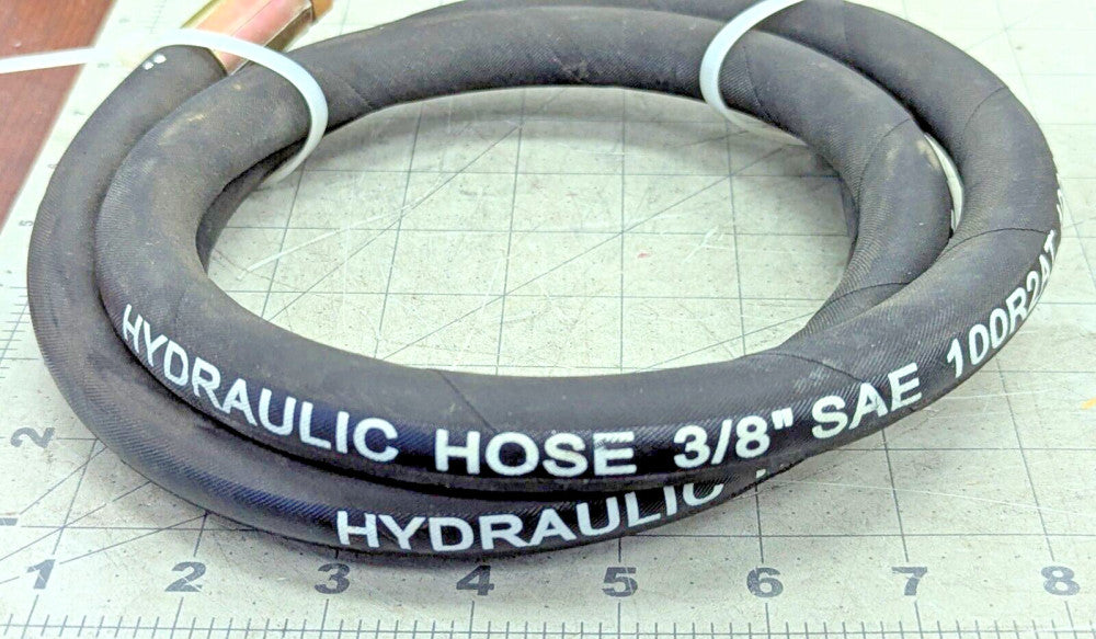 3/8” x 60” 2 Wire Braid Hydraulic Hose 4000 psi JIC #4 Male Fittings [A3B5]