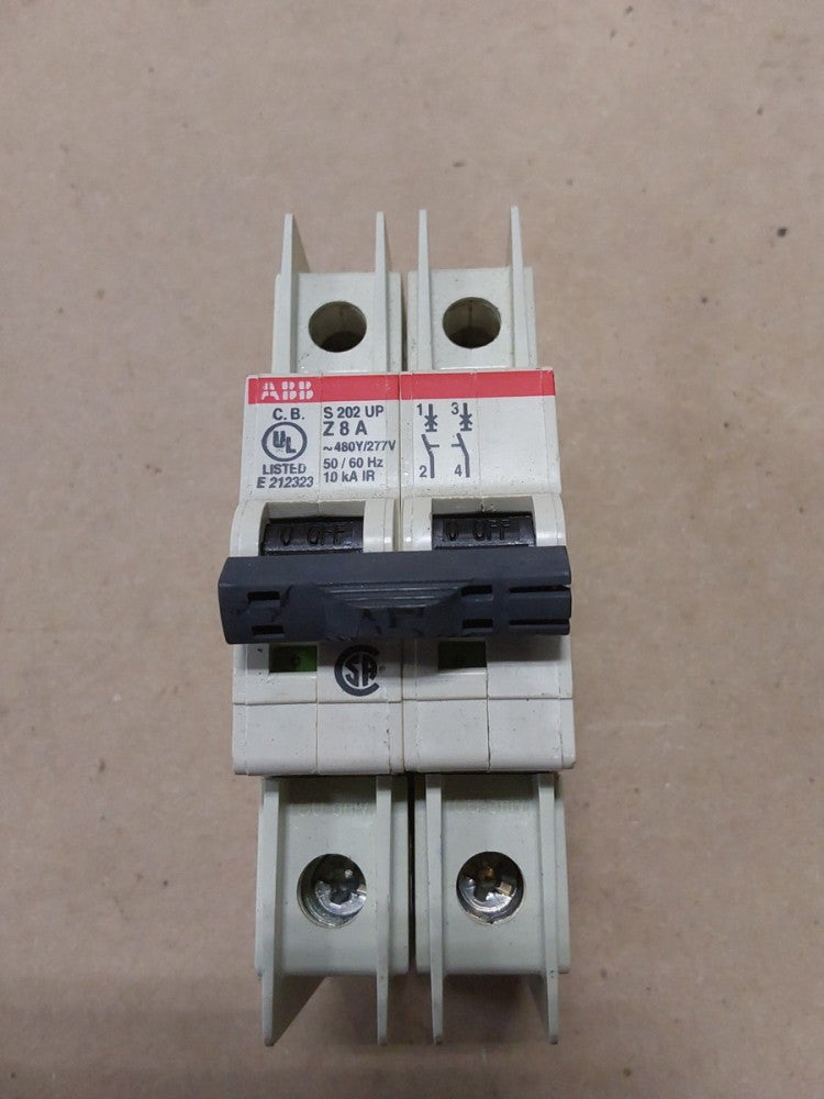 ABB S 202 UP Z 8 A ~480Y/277V 50/60 Hz E212323 Circuit Breaker