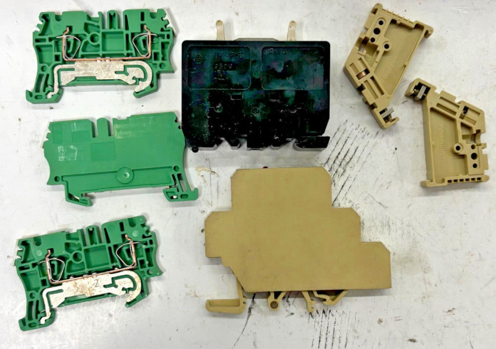 YOSHIDA ELECTRIC FUSE HOLDER WEIDMULLER TERMINAL BLOCKS AND POWER RELAY LOT OF 6