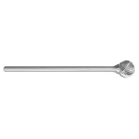 Zoro Select 310-002609 Carbide Bur,Ball Shape,1/4 In,1/4 Shank