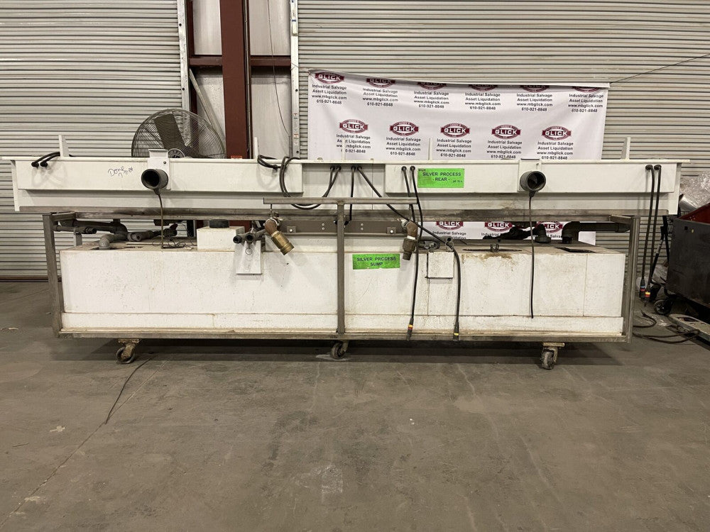 13.5ft Plastic Electro-Plating Dip Tank with 4 Trays 58” l x 7.5” w x 6.5” h