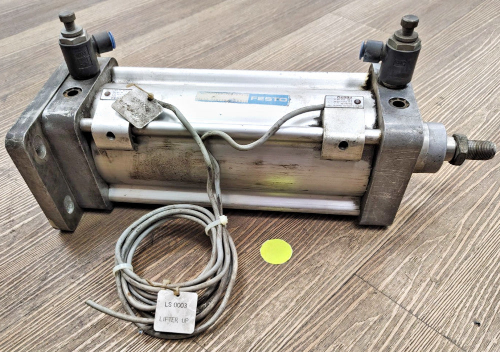 FESTO PNEUMATIC CYLINDER W/ 10" STROKE DNU-100-200-PPV-A