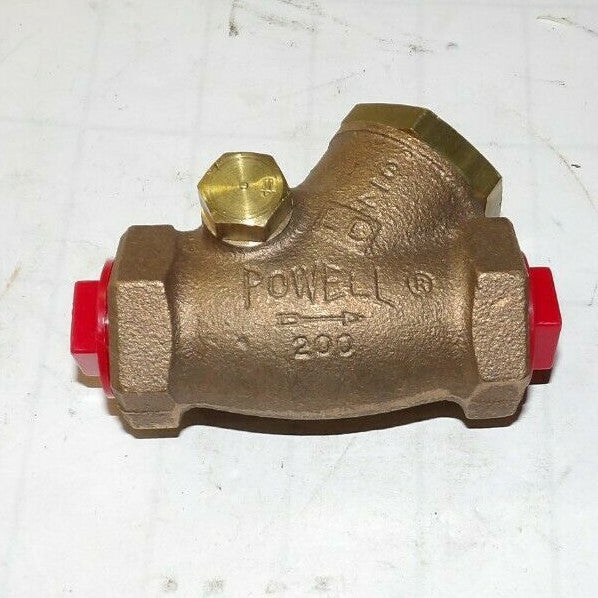 NEW POWELL 3/4" NPT BRONZE Y STRAINER CHECK VALVE