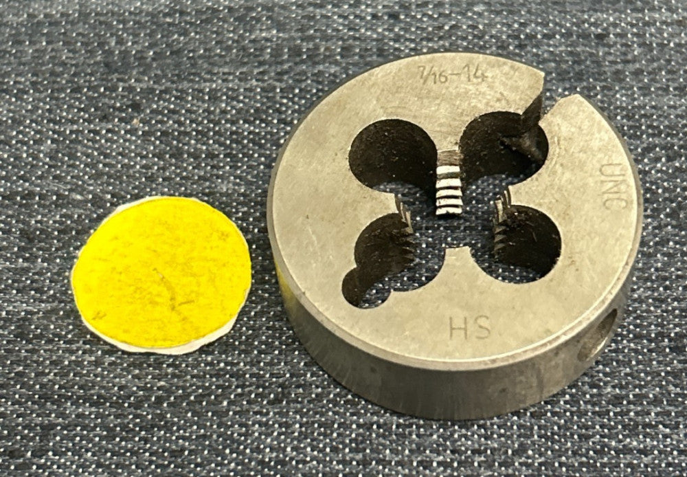 UNBRANDED HS  ADJUSTABLE ROUND SPLIT DIE  7/16-14 UNC