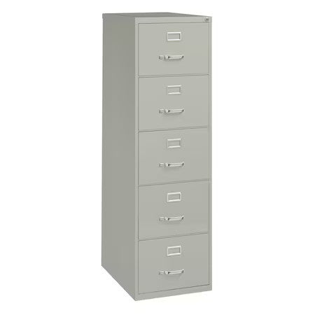 Hirsh 17782 18" W 5 Drawer Vertical File Cabinet, Light Gray,  Legal