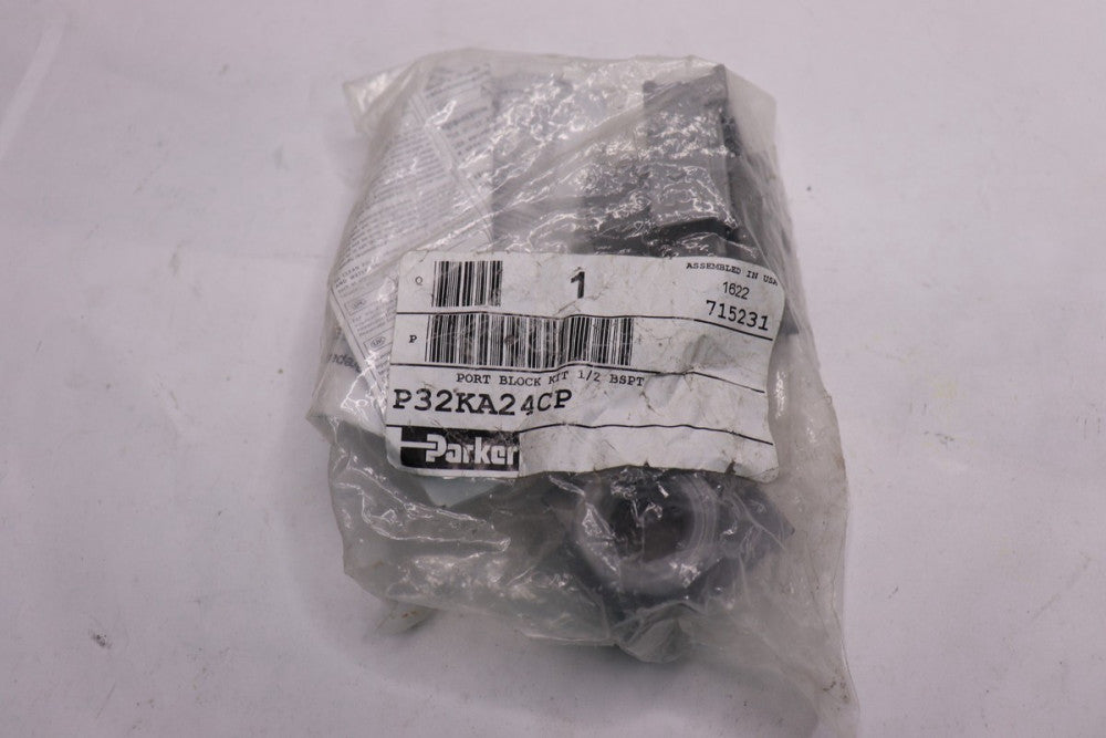 Parker P32 Series Compact Port Block Kit Gray 1/2" BPST P32KA24CP