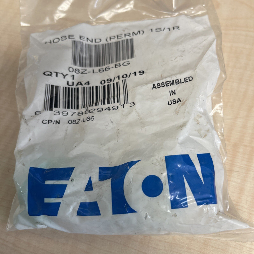 (1) 08Z-L66-BG Eaton Weatherhead Z Crimp Hose Fittings Female SWIVEL 45 ELBOW