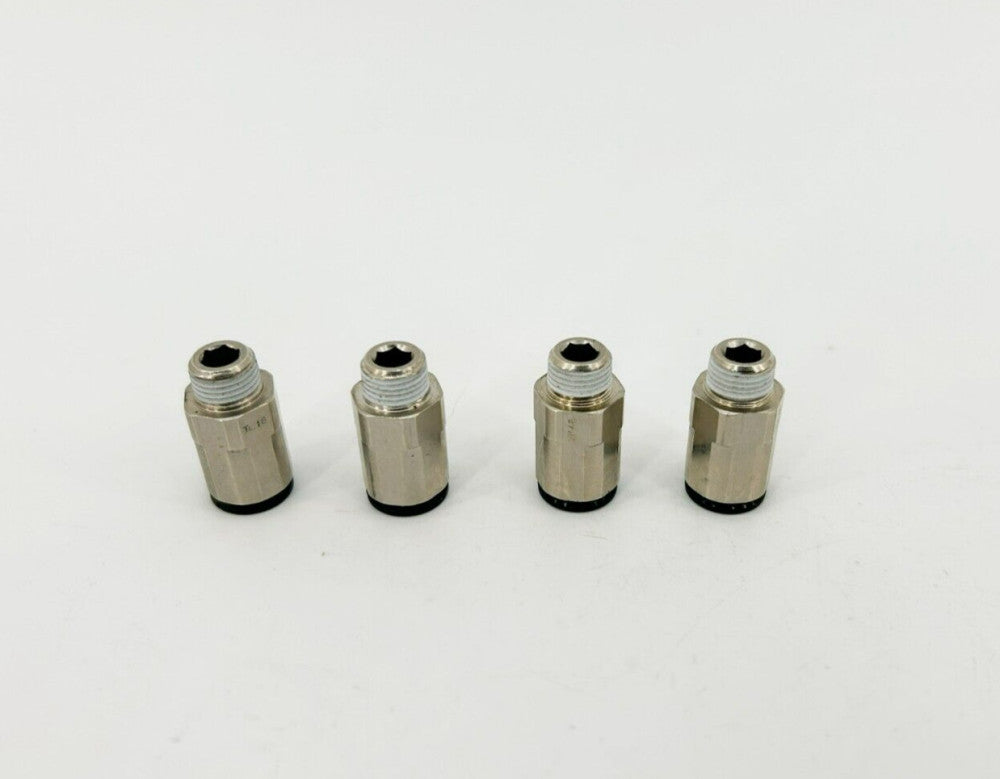 Lot of 4 New Lawson 62236 Male Connectors 8mm Tube, 1/8" Thrd