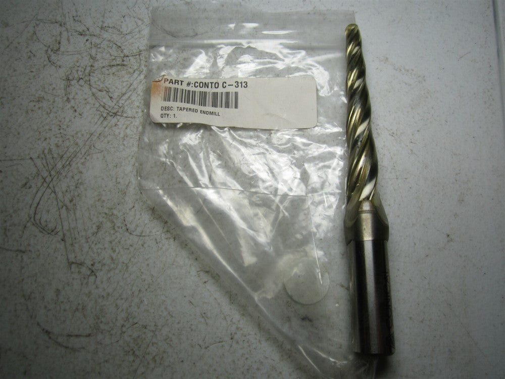 Conical Cutting Tools (C-313) 3/16 x 5/8 x 3-1/4 x 5-1/2 HSS Tapered End Mill