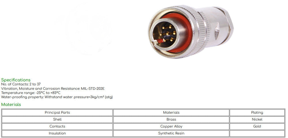 7 Position Male Plug Waterproof Connector Socket 1108 12A10 7M8.6 [Z3B6]
