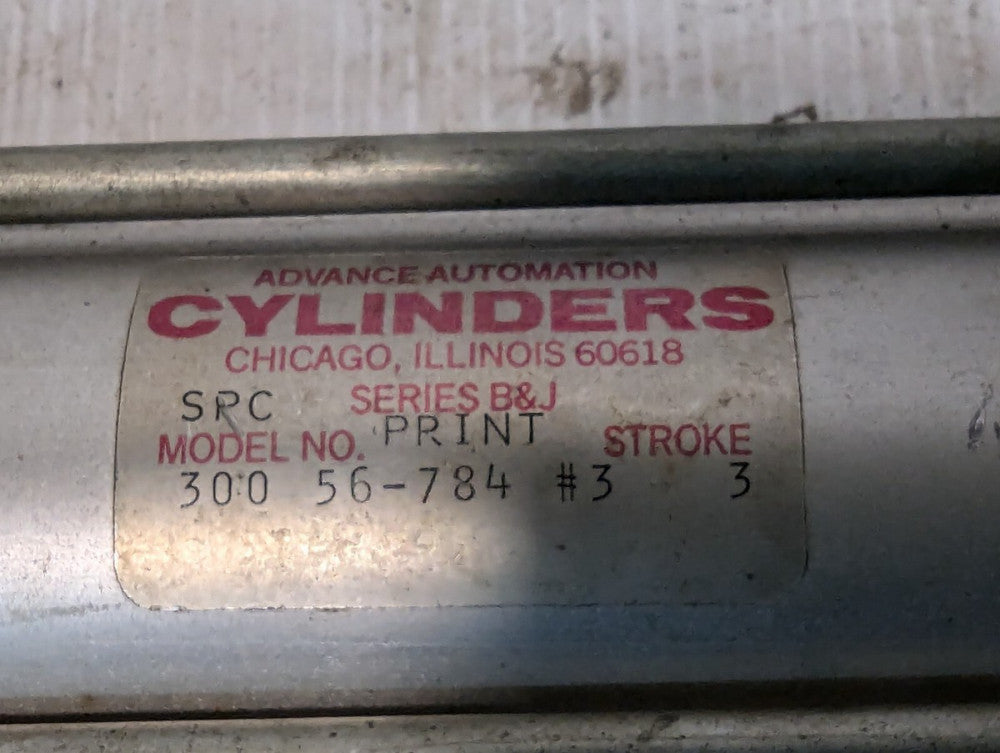 Advanced Automation Cylinder 300 56-784 #3 stroke 3 B&J 