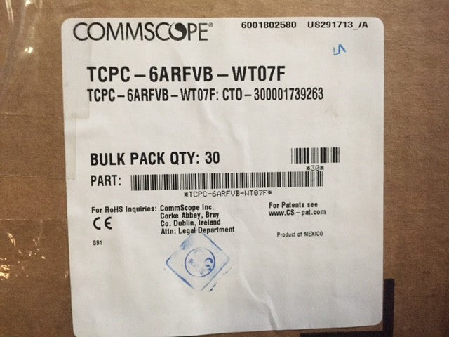 (Case of 30) Commscope TCPC-6ARFVB-WT07F (NEW)