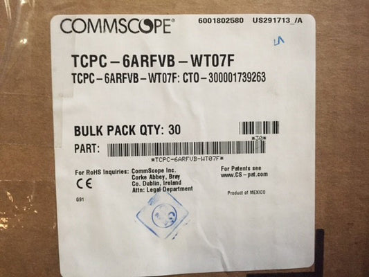 (Case of 30) Commscope TCPC-6ARFVB-WT07F (NEW)
