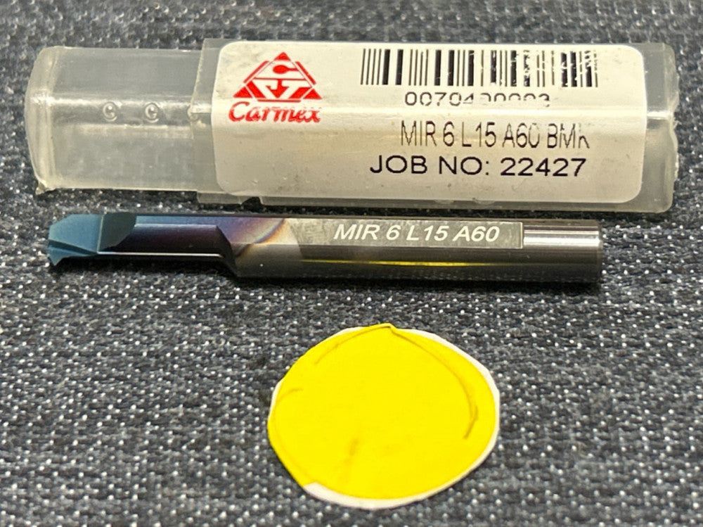 CARMEX  BORING BAR 2" OAL SOLID CARBIDE MATERIAL MIR-6-L15-A60 BMK