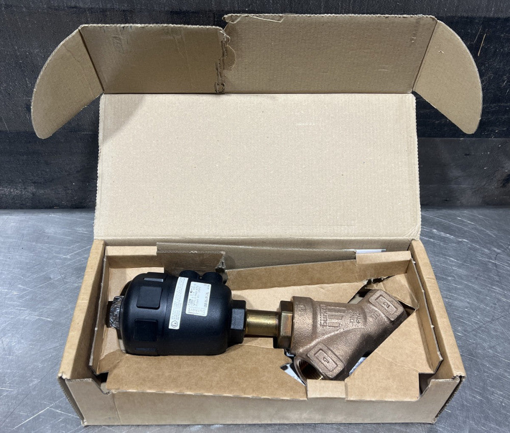 Valve, Pneumatic Steam/Water, 1-1/4", NC, 87 PSI, Bronze Burkert 464576 Nos