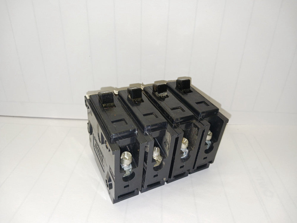 LOT OF 4) WESTINGHOUSE 20 AMP CIRCUIT BREAKER 120/240 VAC BOLT ON BA120