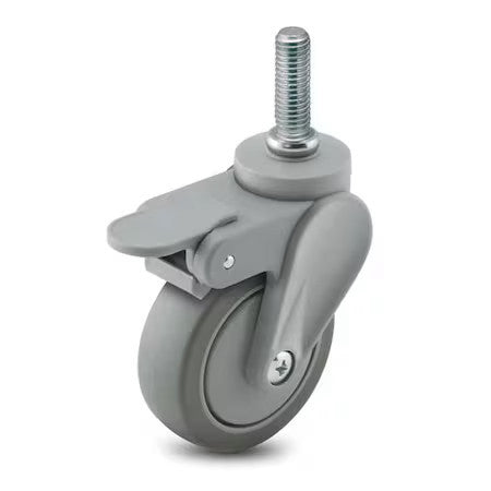 Colson Pec30507gr-Tpu03(Gg)B Swivel Stem Caster W/Brake,3 In.,120 Lb.