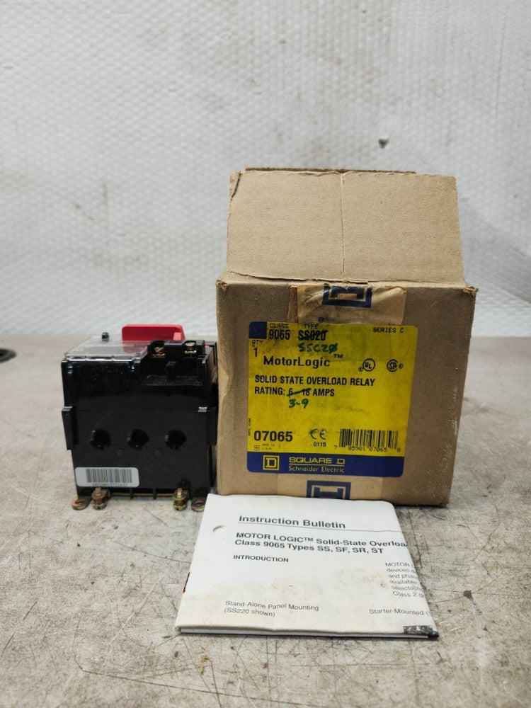 NEW IN BOX SQUARE D OVERLOAD RELAY TYPE SSC20