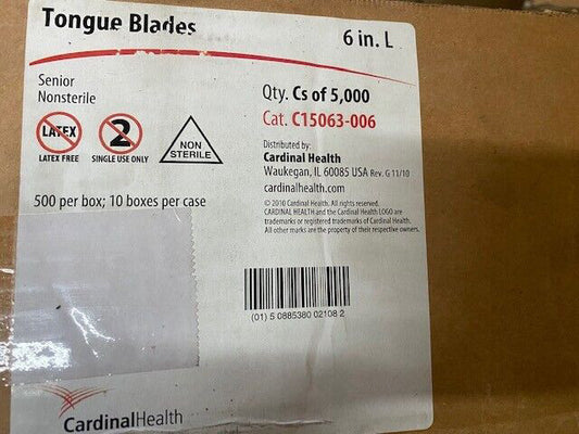 (Case of 5,000) Cardinal Health C15063-006 Tongue Blades