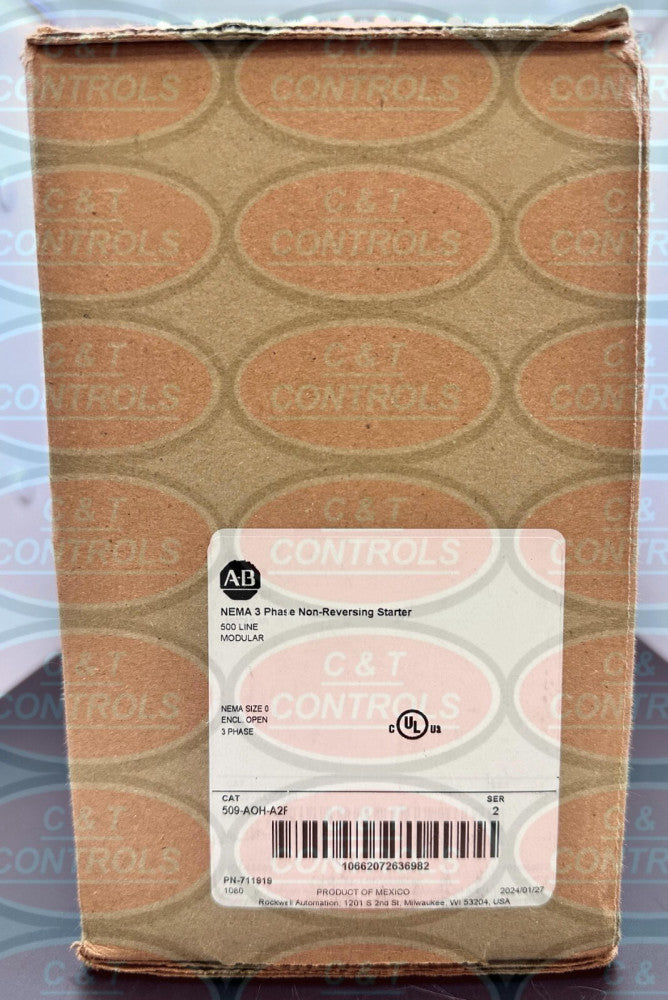 Allen Bradley 509-AOH-A2F Size 0 208V Starter New In Box USA Stock